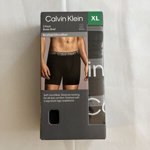 Calvin Klein Boxer Briefs Men’s XL Black 3 Pack‎ Microfiber Underwear